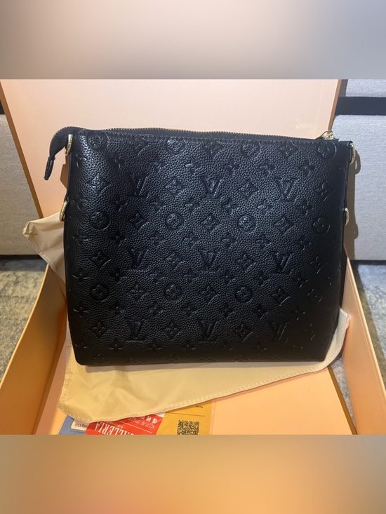 Handbags - INSPIRED Black Embossed Monogram Crossbody Bag